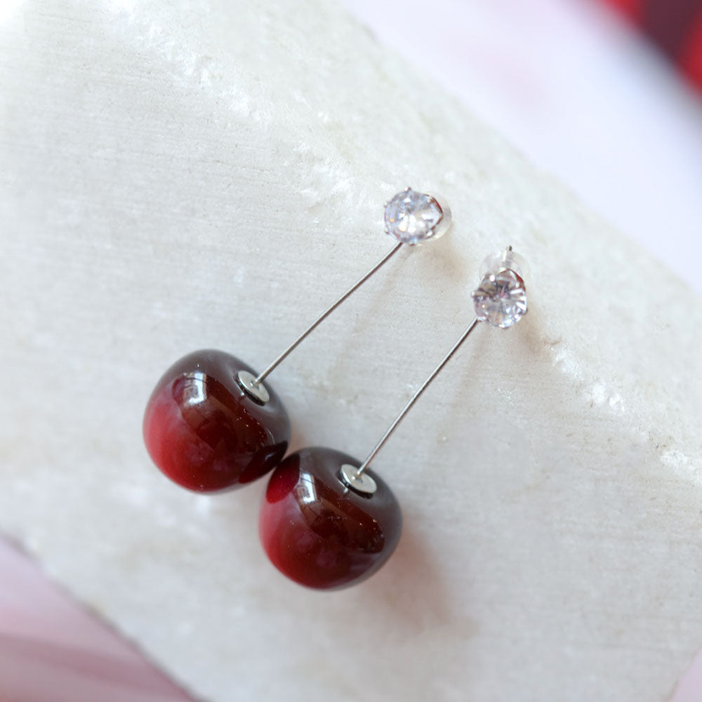 Cherry Glow Earrings Image 5