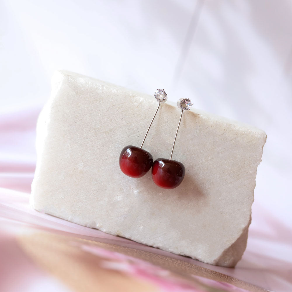 Cherry Glow Earrings Image 4