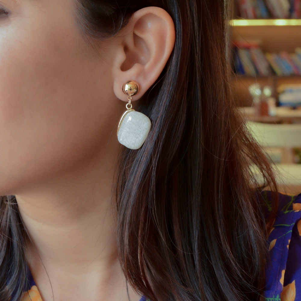 Ivory Glow Earrings Image 3