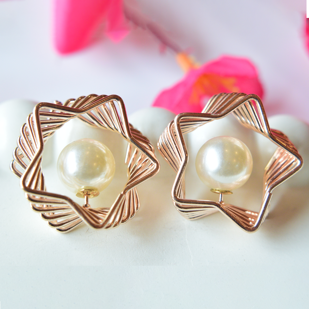 Star Pearl Earrings Image 2