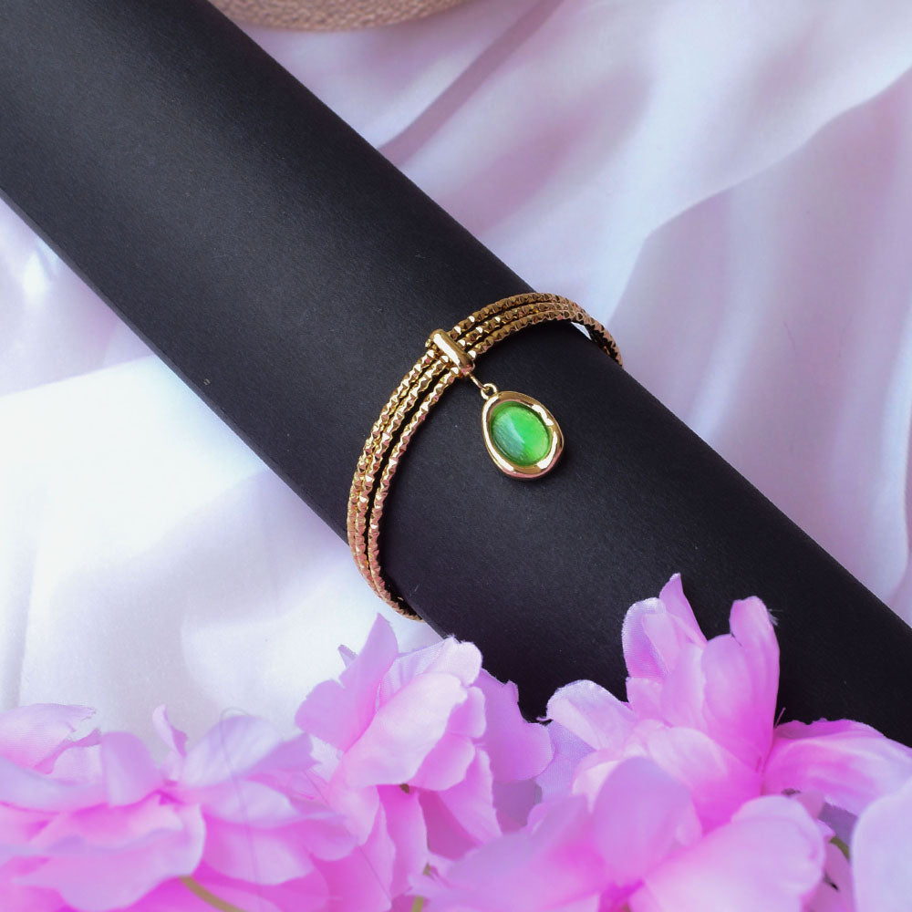 Emerald Bangle Bracelet Image 2