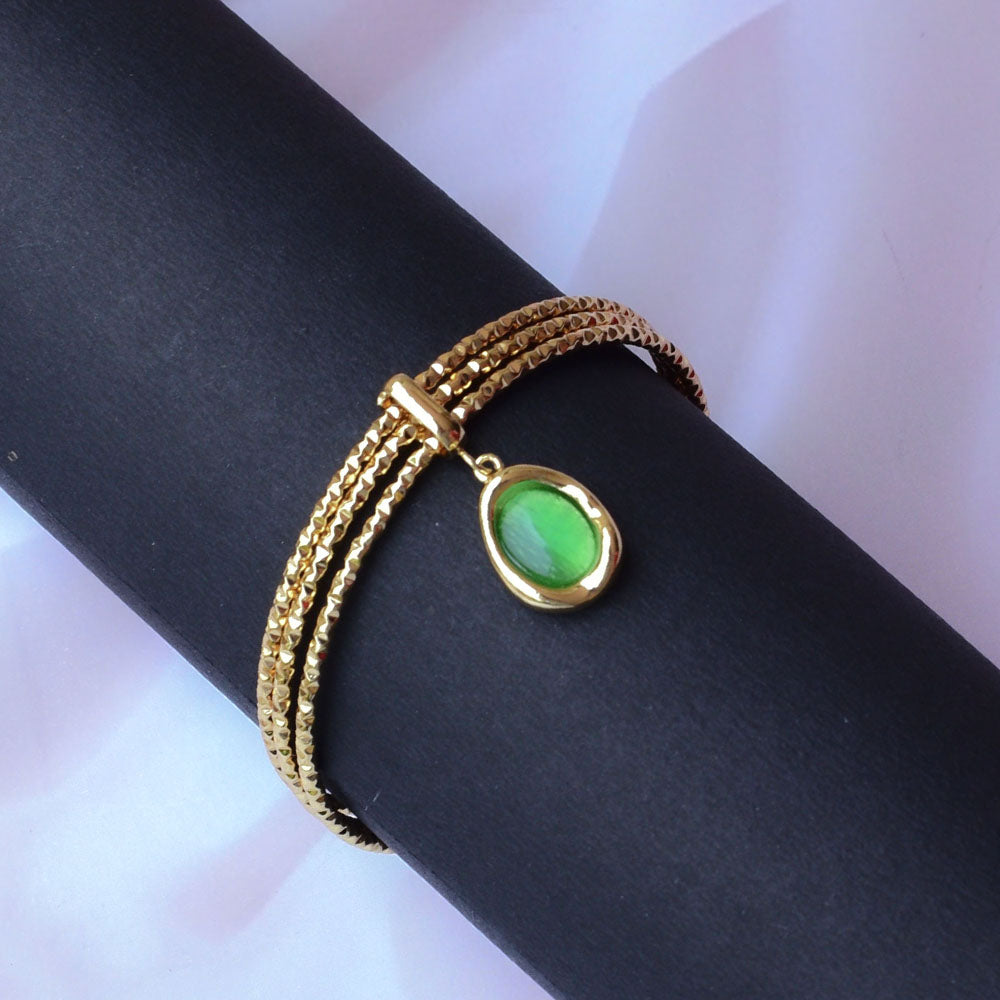 Emerald Bangle Bracelet Image 4