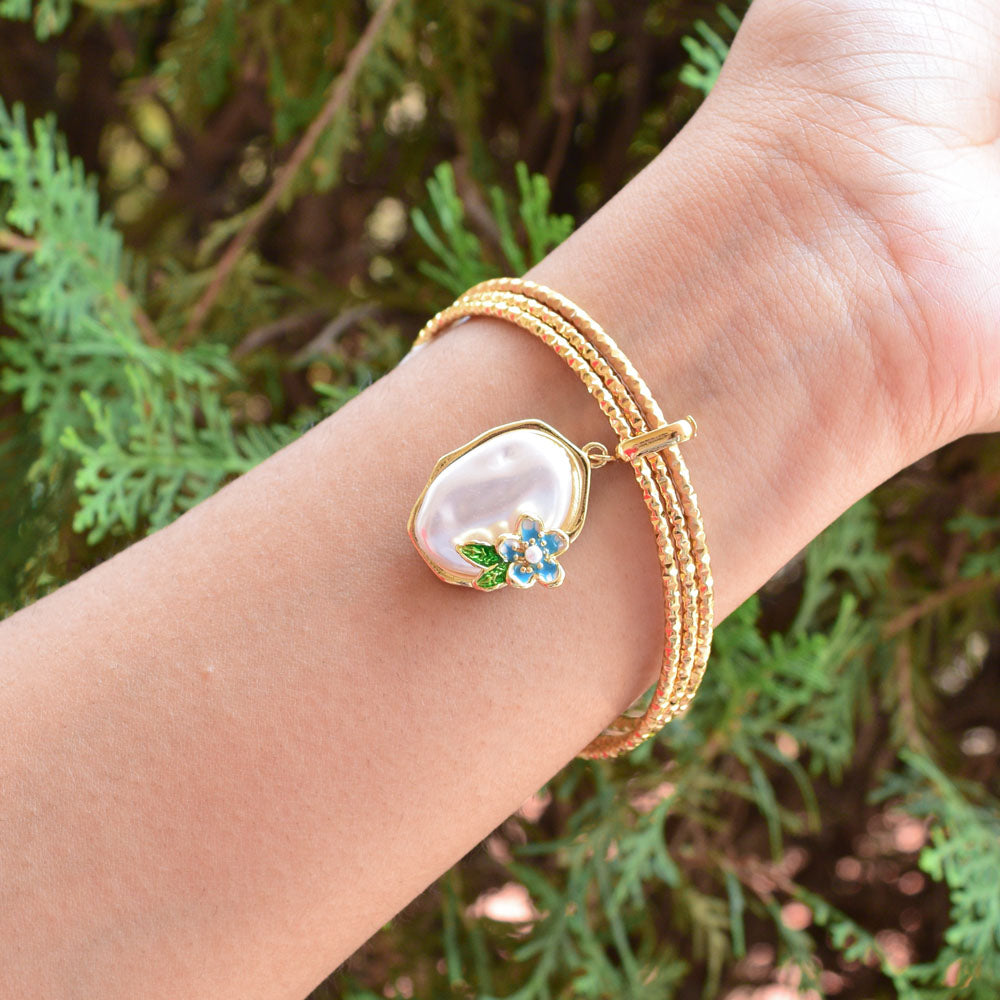 Floral Aura Bangle Bracelet Image 4