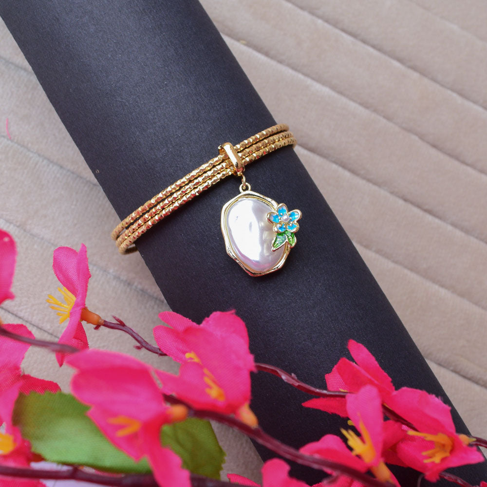 Floral Aura Bangle Bracelet Image 2