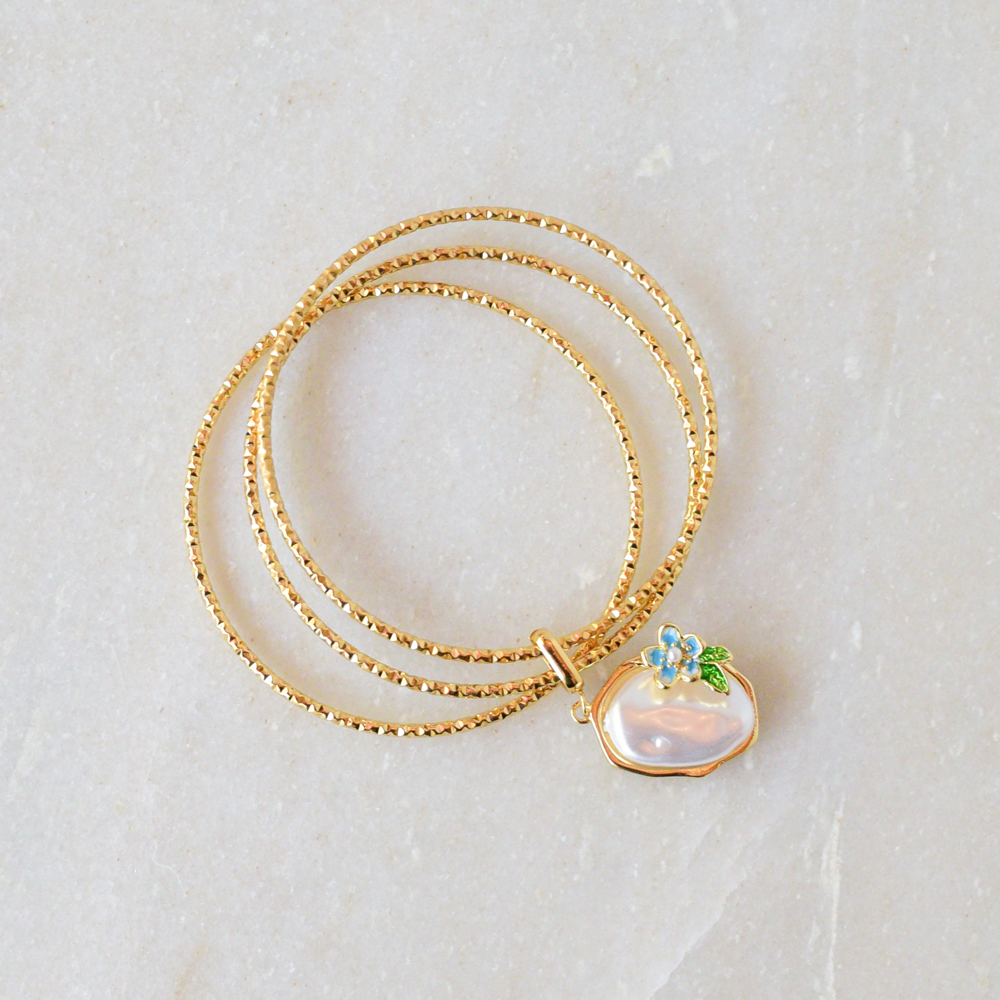 Floral Aura Bangle Bracelet Image 1