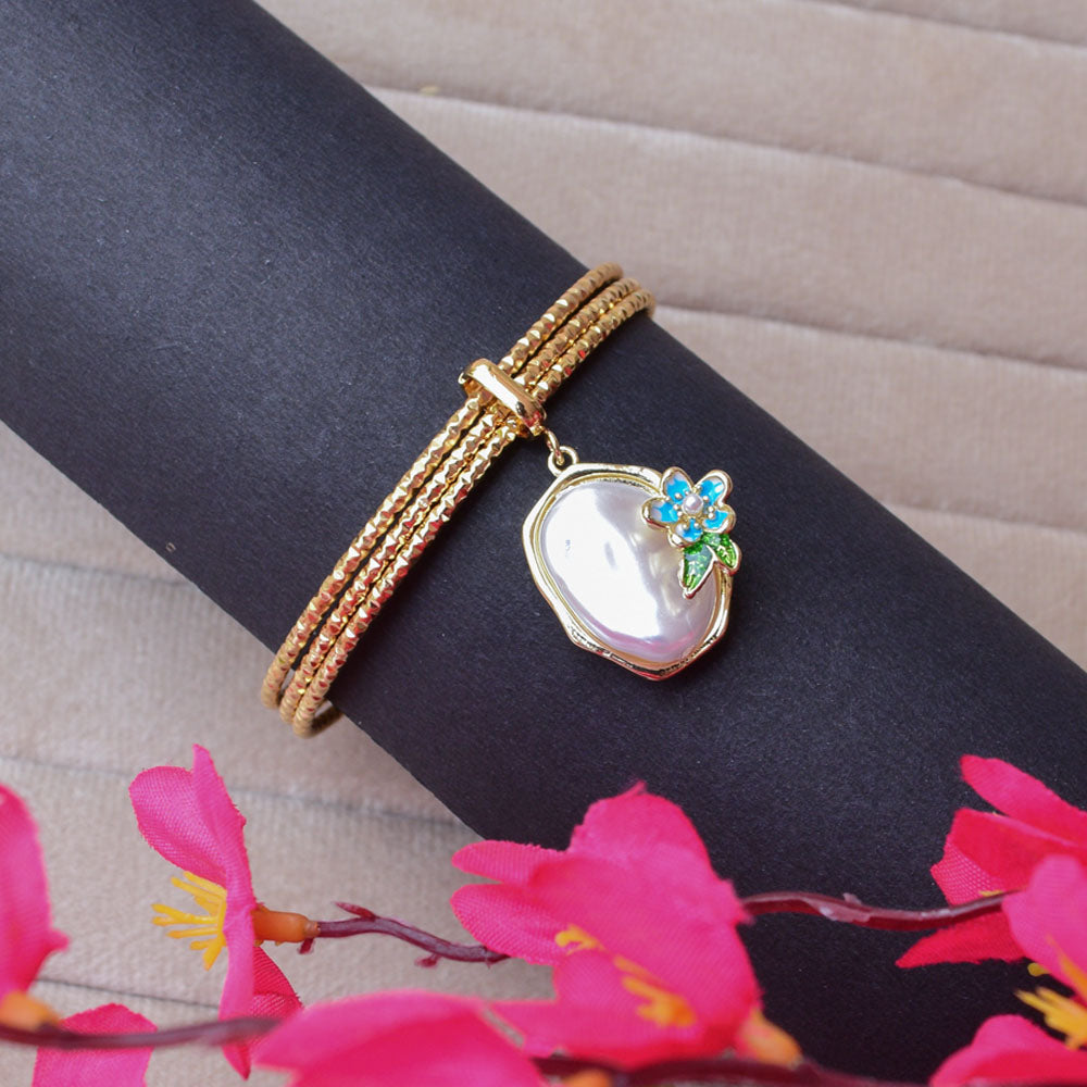 Floral Aura Bangle Bracelet Image 3