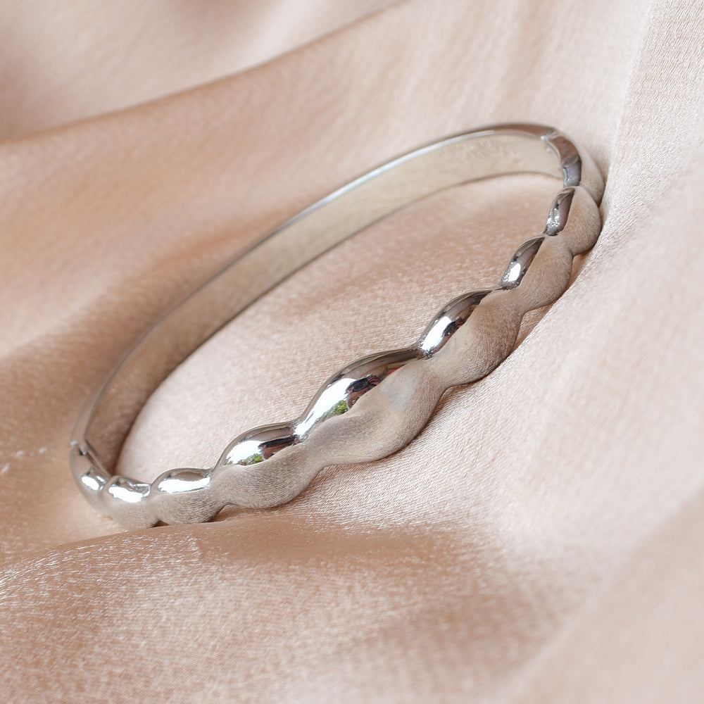 Silver Wave Bracelet Image 1