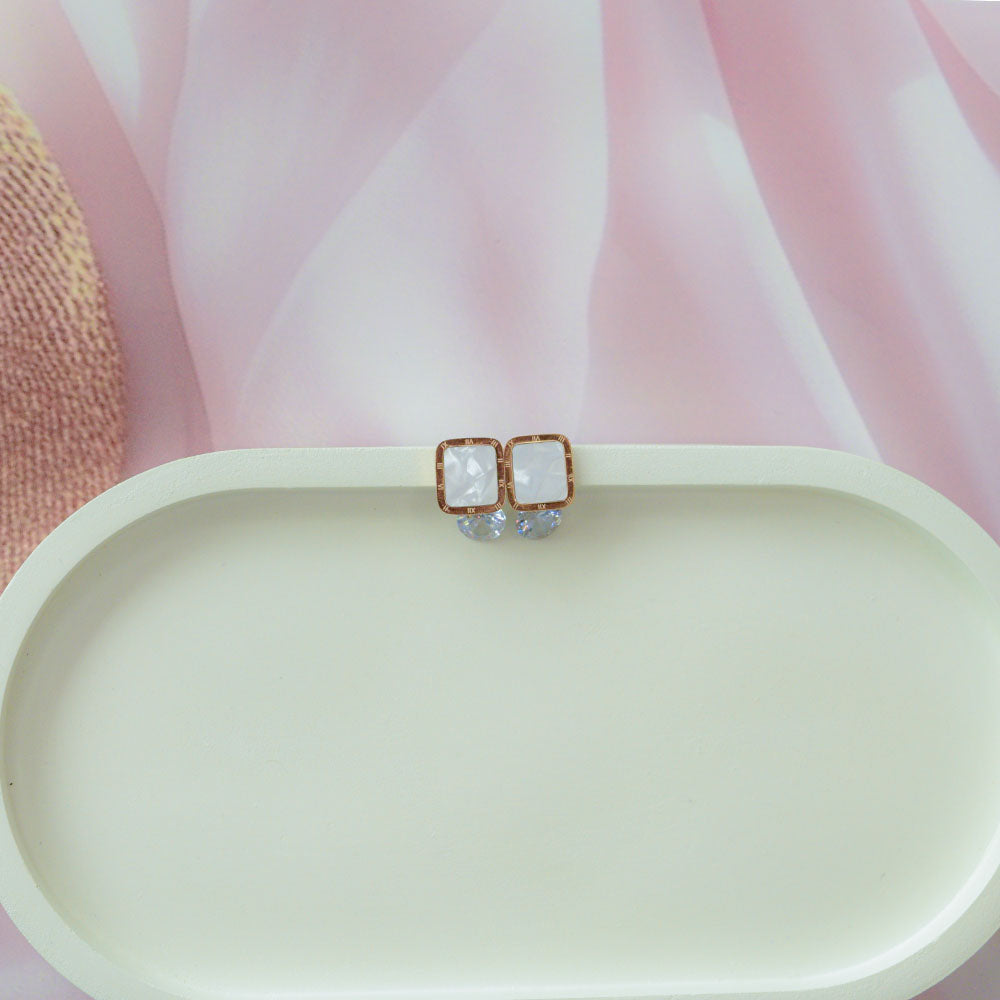 Rose Gold Square Drops Image 2
