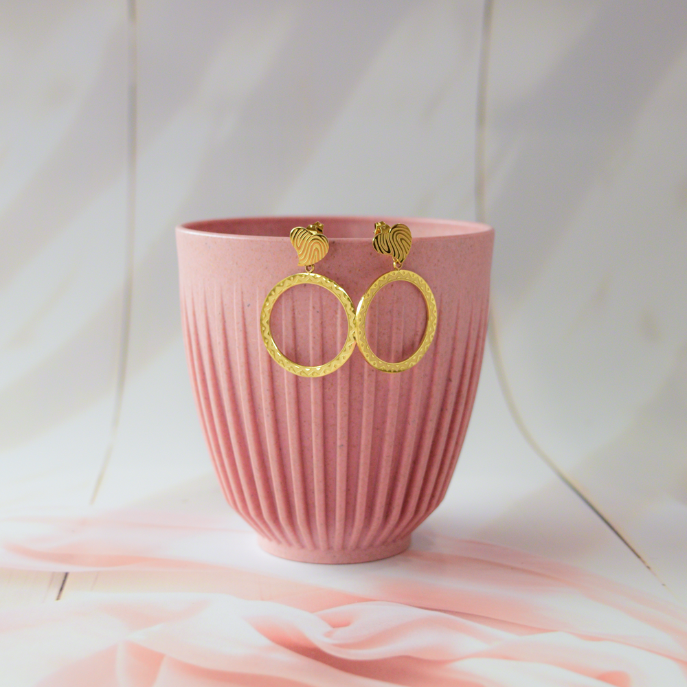 Golden Aura Hoops Image 2