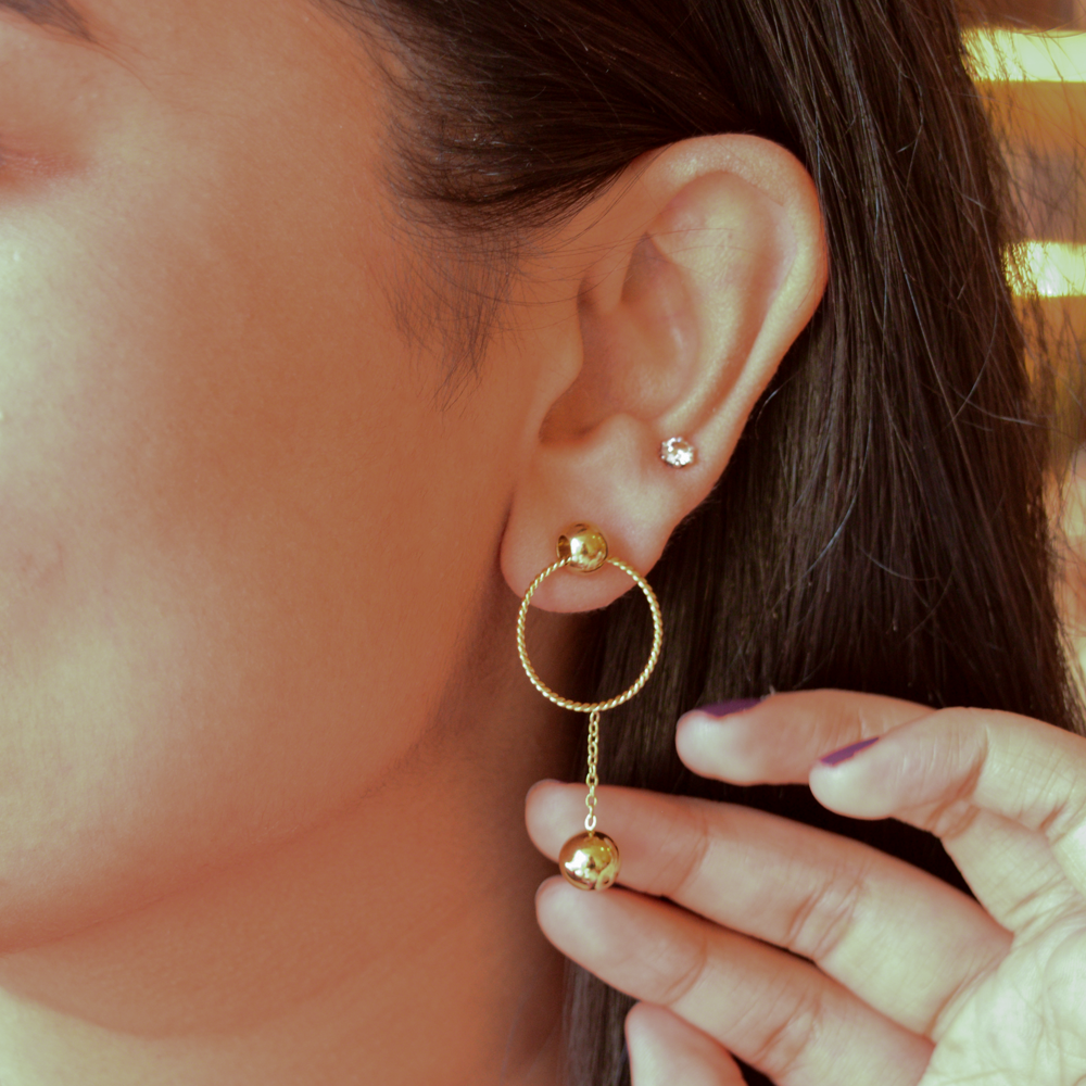 Golden Ball Hoops Image 4