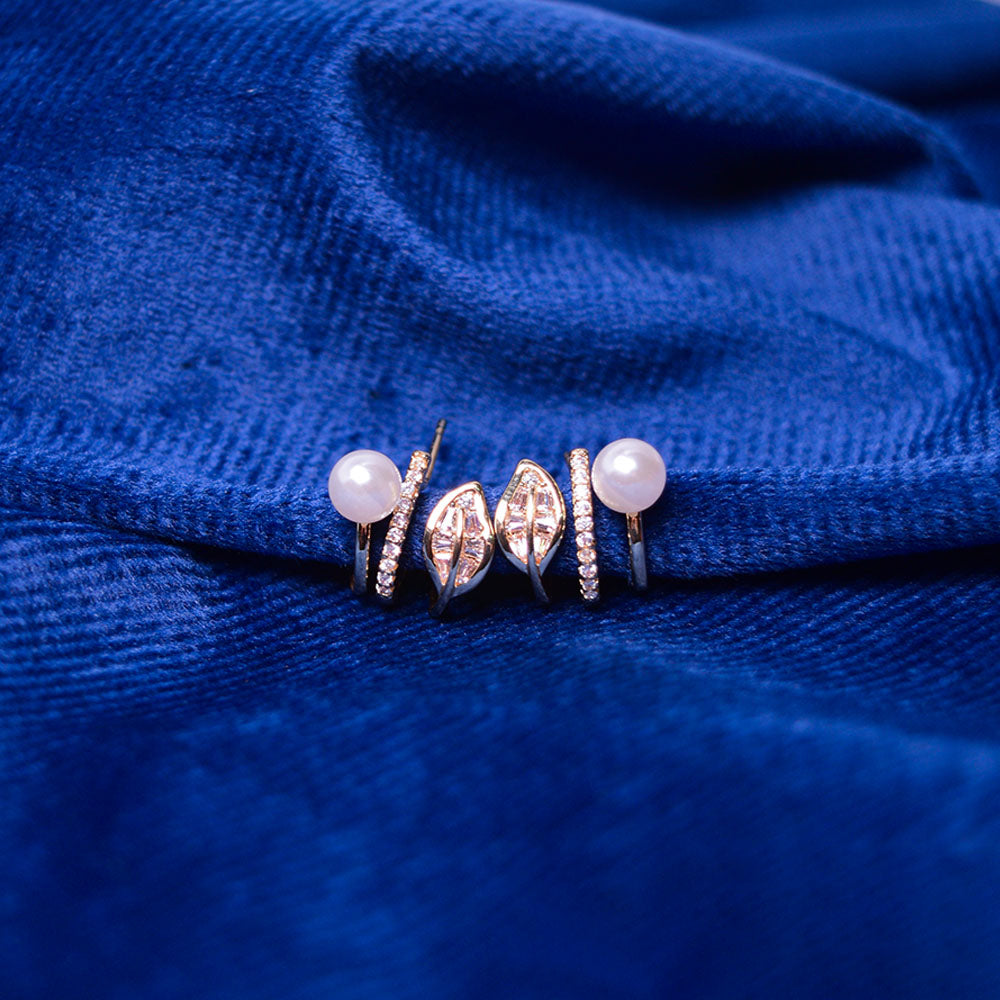 Gold Pearl Studs Image 2