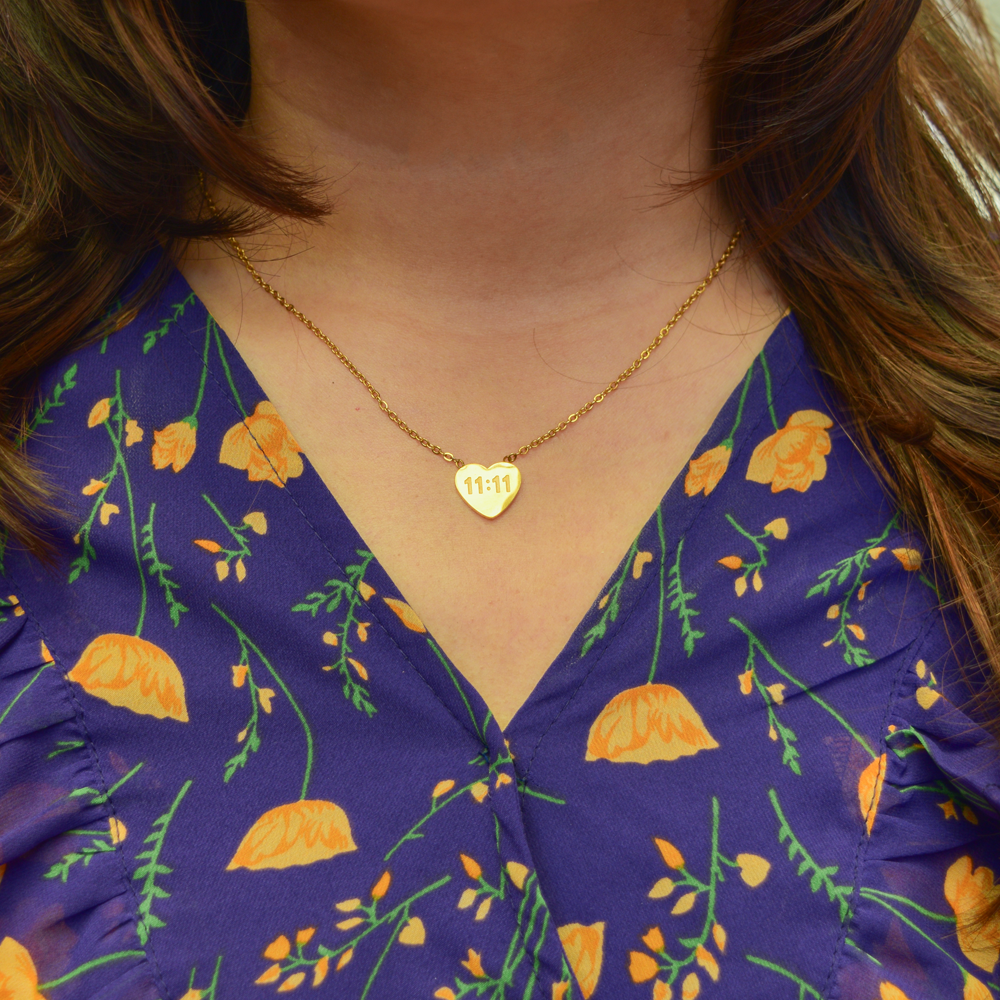 11:11 Heart Pendant Image 2
