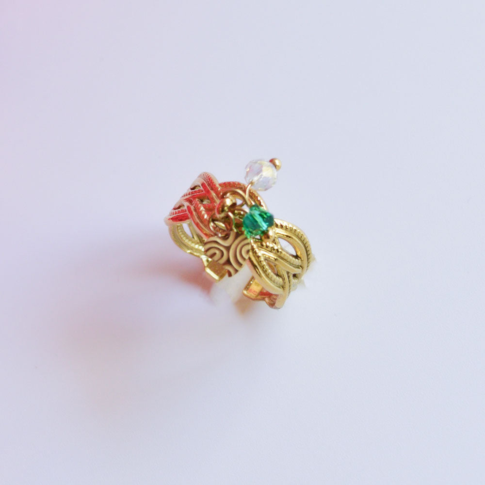 Emerald Wave Ring IMAGE 2
