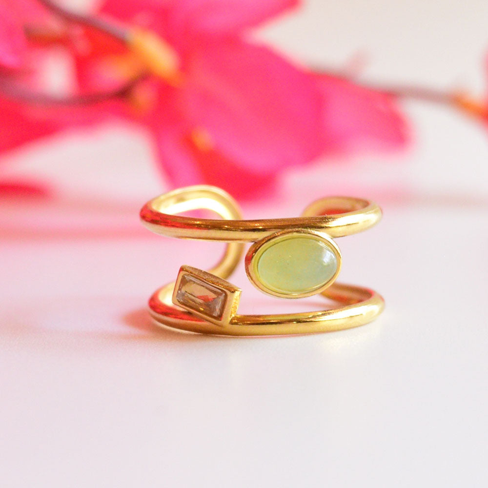 Golden Duo Ring Image 1