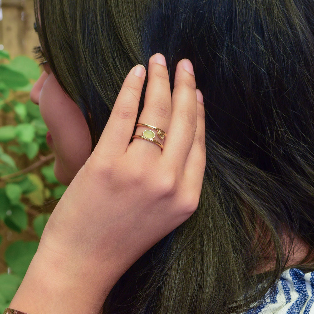 Golden Duo Ring Image 2