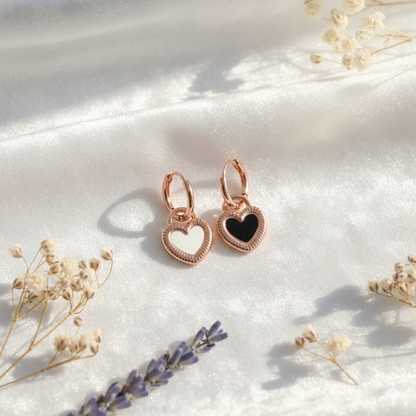 B&W Heart Hoops image 1