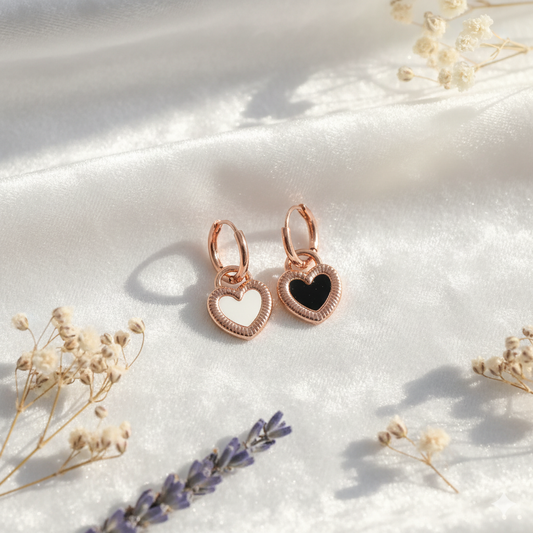 B&W Heart Hoops image 1