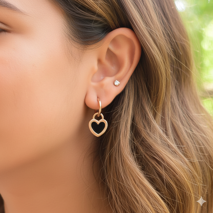 B&W Heart Hoops image 2