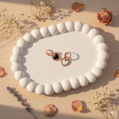 B&W Heart Hoops image 3