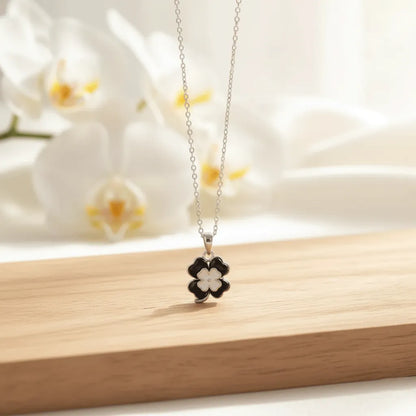 Black Leaf Clover Pendant image 01