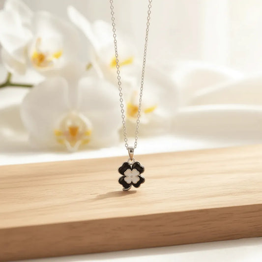 Black Leaf Clover Pendant image 01