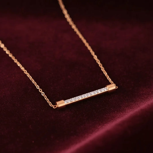Minimalist bar necklace perfect for everyday wear and evening looks