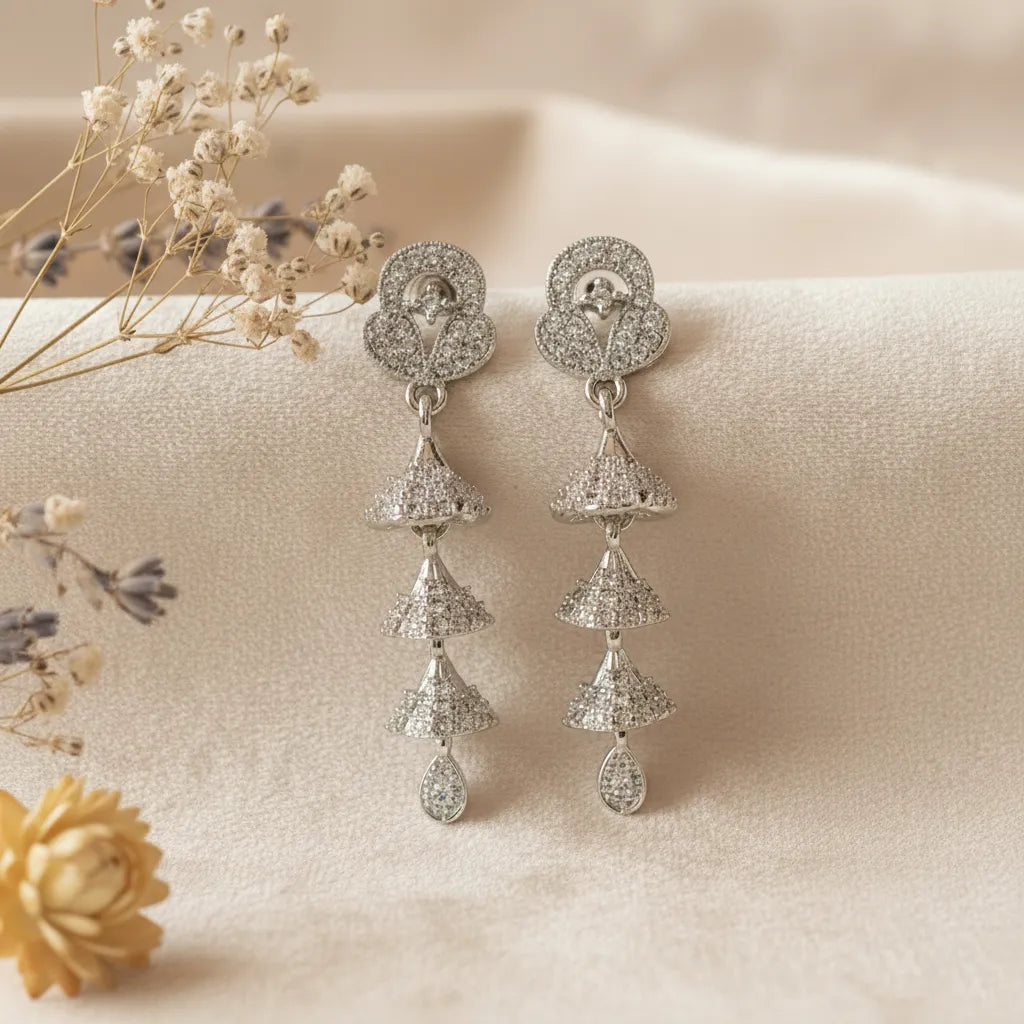 Buy Dazzling Drop AD Earrings