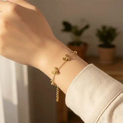 Mini Mouse Bracelet anti-tarnish bracelet worn on wrist, delicate charm design styled for everyday wear