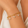 Pearl Charm Brass Bracelet