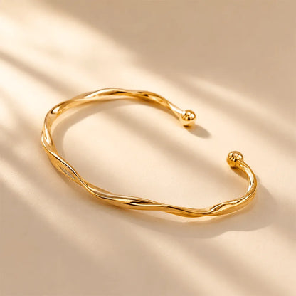 K-A Trends Twirl Gold Cuff Bracelet