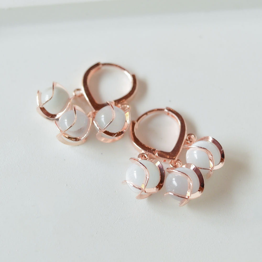 Frosted Petal Earrings image 1