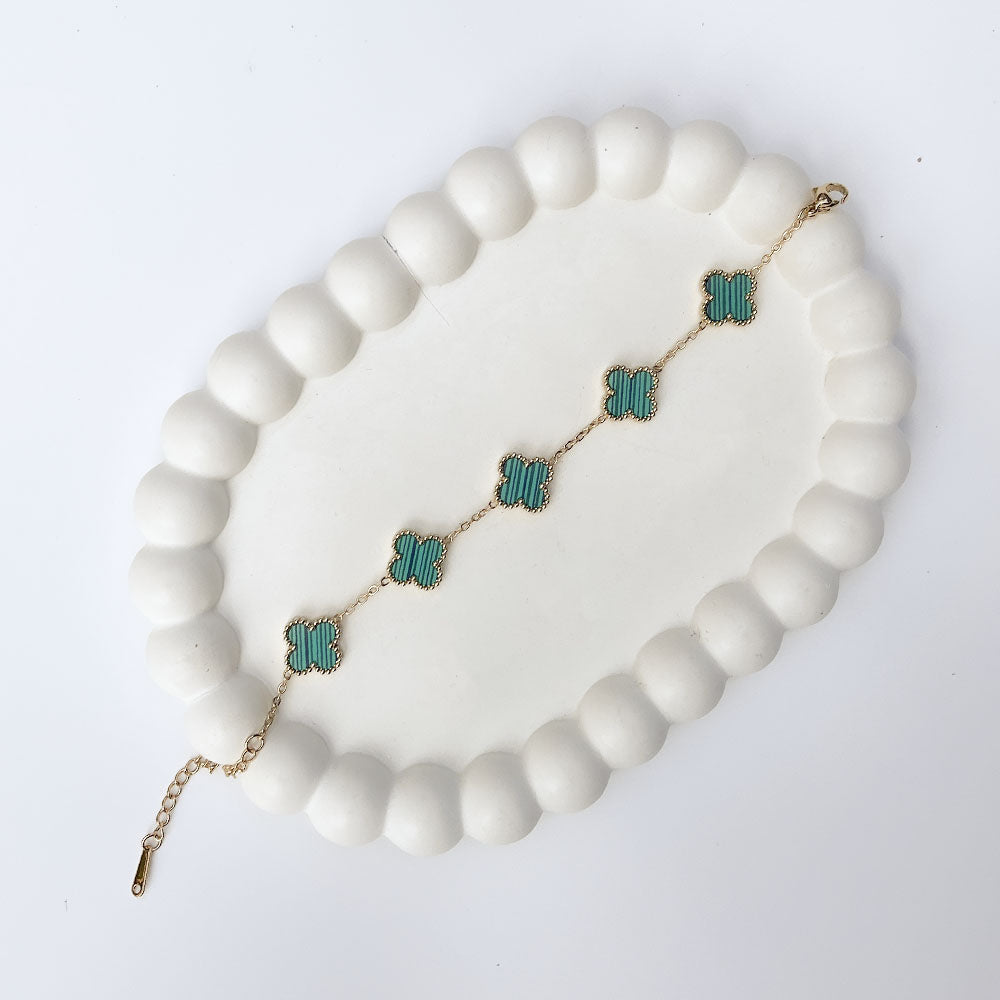 Green Clover Bracelet Image 1