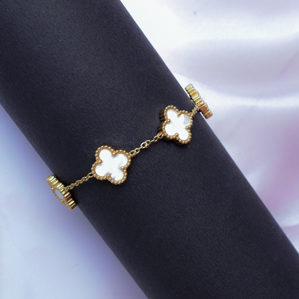 White Clover Bracelet Image 5