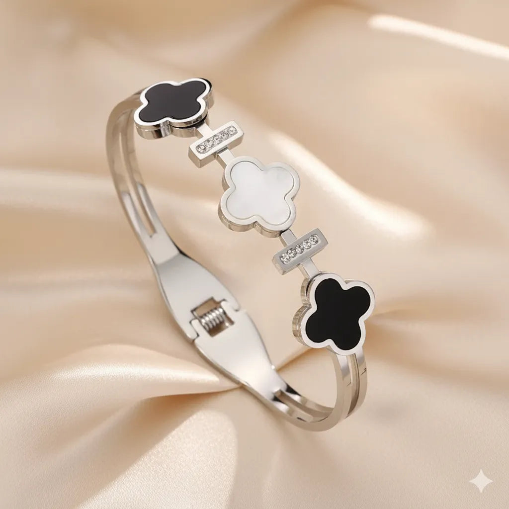 Silver Clover Bracelet - K-A Trends