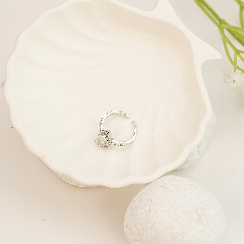 Silver Teardrop Ring Image 3