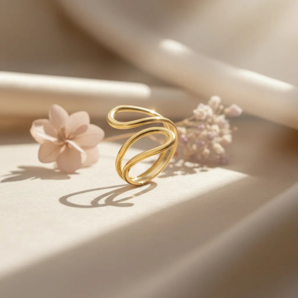 Double Loop Anti-tarnish Ring - Stylish open ring, it's comfortable and adjustable.