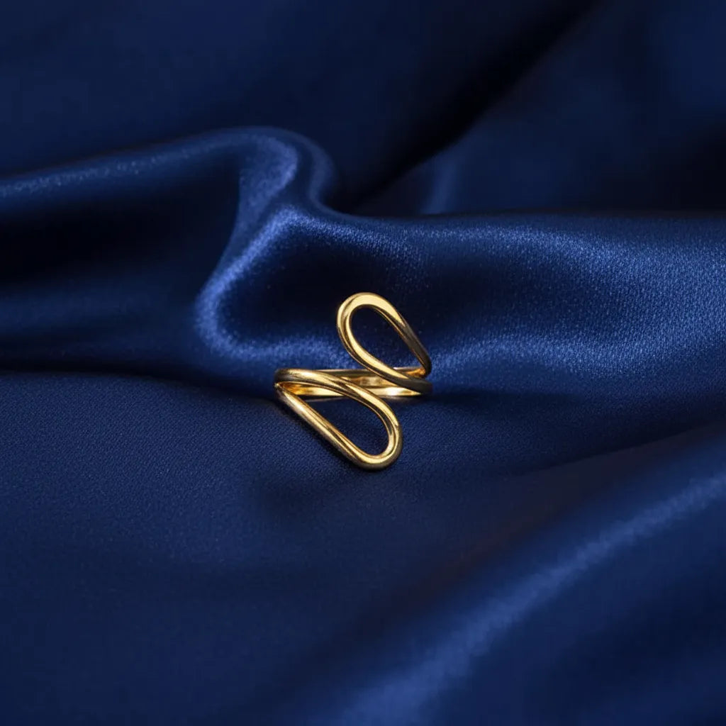 Double Loop Anti-tarnish Ring - Stylish open ring, it's comfortable and adjustable.